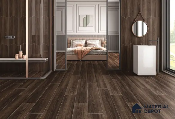 TL 01231 B Madera Walnut 1000x200 mm Matte Finish Vitrified Wooden Look Floor Tile - 9 mm | 2-3 mm Spacer is Mandatory