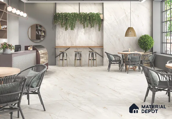 TL 03542 Magnetic Pearl 1800 x1200 mm Matte Finish Endless Glazed Vitrified Floor Tile - 9 mm (Random 3) | Adhesive and Spacers Must be Used During Installation