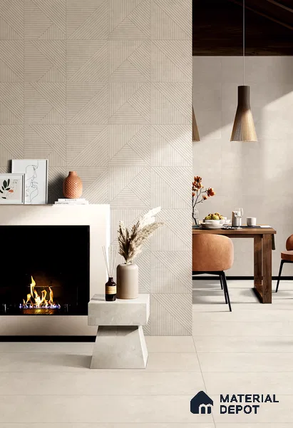 TL 01234 B Magnifica Talc Avenue 1200x300 mm GVT Abstract Look Tile