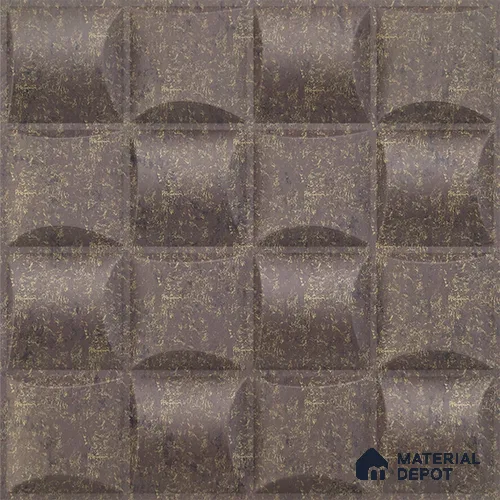 Brown Block PVC Matte Finish 3D Wall Panel | 20 in x 20 in | Magnum Brown - 15 mm | Suitable for Dining, Feature Wall & TV Unit | Width is Subjected to 5% Variation