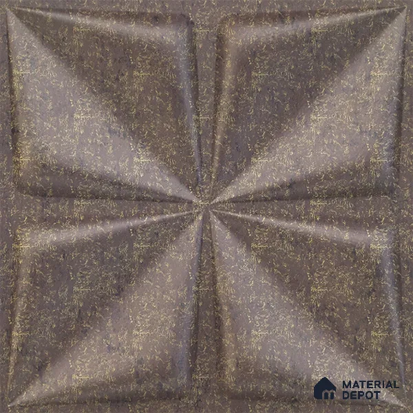Brown Bloom PVC Matte Finish 3D Wall Panel | 20 in x 20 in | Magnum Brown - 15 mm | Suitable for Dining, Feature Wall & TV Unit | Width is Subjected to 5% Variation