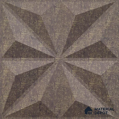 Brown Crystal PVC Matte Finish 3D Wall Panel | 20 in x 20 in | Magnum Brown - 15 mm | Suitable for Dining, Feature Wall & TV Unit | Width is Subjected to 5% Variation