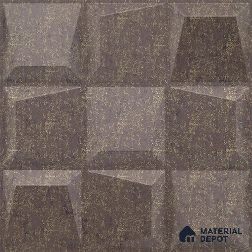 Brown Cubical PVC Matte Finish 3D Wall Panel | 20 in x 20 in | Magnum Brown - 15 mm | Suitable for Dining, Feature Wall & TV Unit | Width is Subjected to 5% Variation