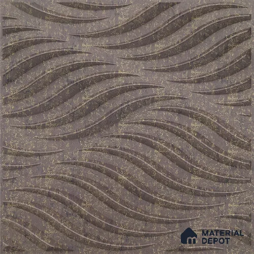 Brown Swirl PVC Matte Finish 3D Wall Panel | 20 in x 20 in | Magnum Brown - 15 mm | Suitable for Dining, Feature Wall & TV Unit | Width is Subjected to 5% Variation