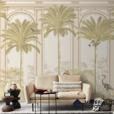 Malang, Tropical Theme Wallpaper for Walls Sukoon Series Handmade Tropical Design (Customised Size Wallpaper)