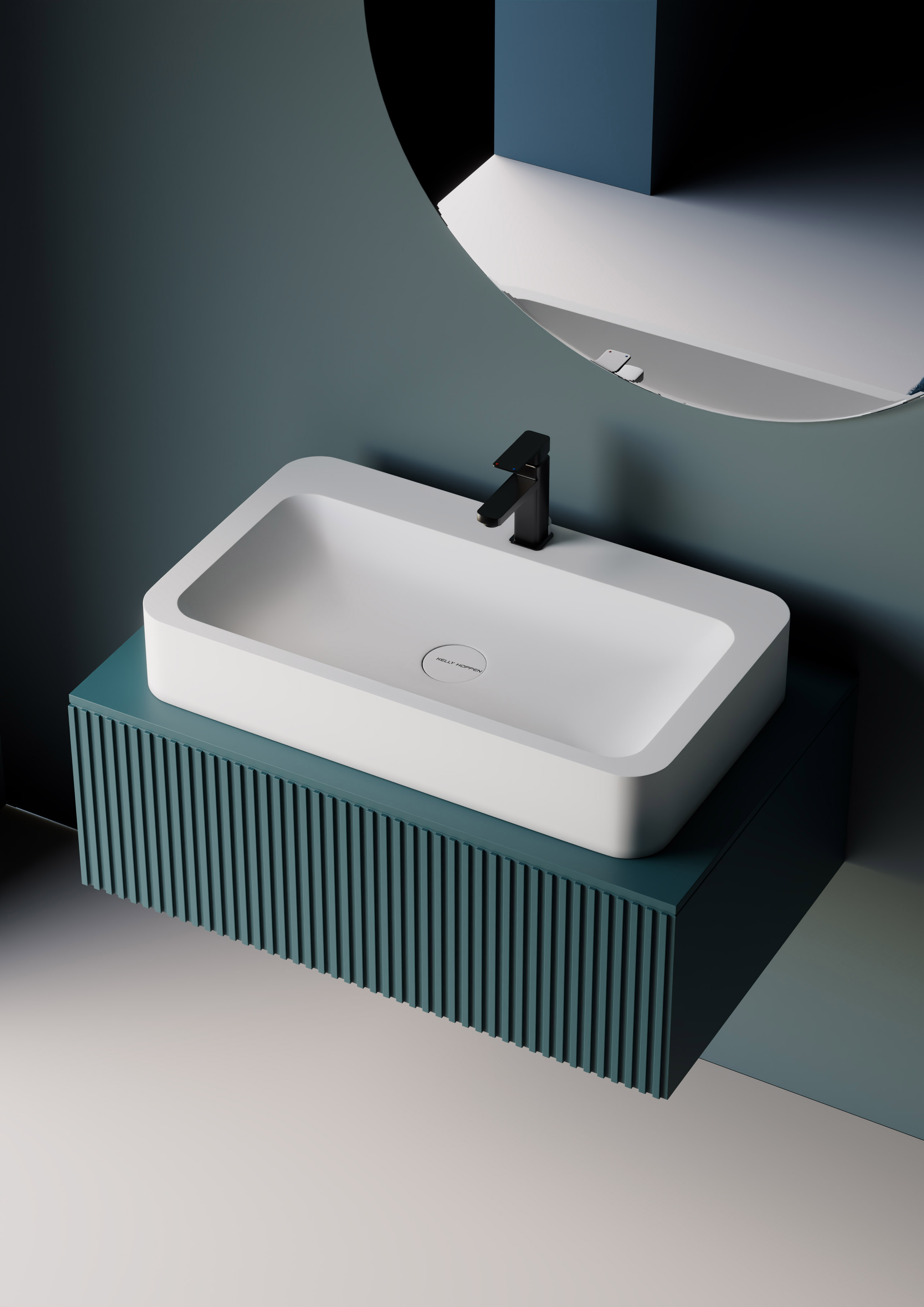 Manila Solid White Translucent Basin BS 00236 590 x 410 mm Artificial Stone Acrylic Body Stain Free Designer Basin - 105 mm | Suitable For Bathroom, Vanity & Utility Areas