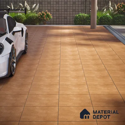 Parking Floor Tile TL 07576 Maple Dust | 16 x 16 inch | Anti Slip Matte Finish Heavy Duty Vitrified Tile - 12 mm | Suitable For High Traffic Areas, Bathroom, Balcony | Pattern Alignment May Vary | 2-3 mm Spacer is Mandatory