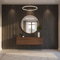 Marble Charcoal Fluted Panels
