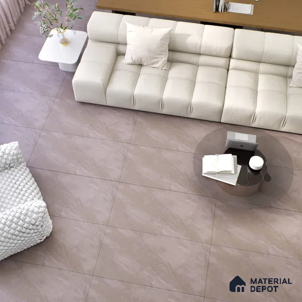 Marble Floor & Wall Tile TL 07098 B Froges Grey 4 ft x 2 ft Matte Finish Vitrified Tile - 9 mm | 4 Random Design | Suitable For living Room, Bedroom, Bathroom (Sample)