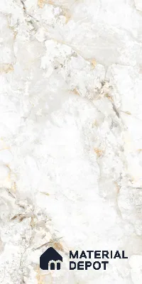 Marble Floor & Wall Tile TL 07125 Aang Gold 4 ft x 2 ft Glossy Finish Vitrified Tile - 9 mm | 3 Random Design | Suitable For living Room, Bedroom, Bathroom | Random Designs