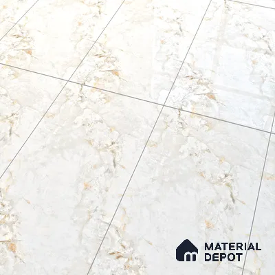 Marble Floor & Wall Tile TL 07125 Aang Gold 4 ft x 2 ft Glossy Finish Vitrified Tile - 9 mm | 3 Random Design | Suitable For living Room, Bedroom, Bathroom | Random Designs