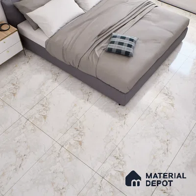 Marble Floor & Wall Tile TL 07125 Aang Gold 4 ft x 2 ft Glossy Finish Vitrified Tile - 9 mm | 3 Random Design | Suitable For living Room, Bedroom, Bathroom | Random Designs