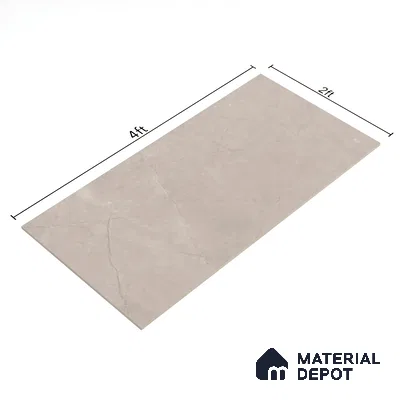 Marble Floor & Wall Tile TL 07123 Pulpis Silver 4 ft x 2 ft Glossy Finish Vitrified Tile - 9 mm | 4 Random Design | Suitable For living Room, Bedroom, Bathroom (Sample)