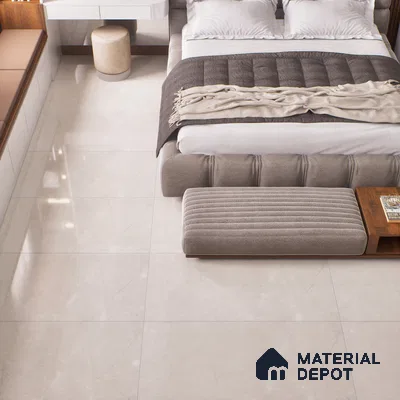 Marble Floor & Wall Tile TL 07123 Pulpis Silver 4 ft x 2 ft Glossy Finish Vitrified Tile - 9 mm | 4 Random Design | Suitable For living Room, Bedroom, Bathroom (Sample)