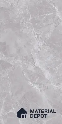 Marble Floor & Wall Tile TL 07138 Sumia Grey 4 ft x 2 ft Glossy Finish Vitrified Tile - 9 mm | 4 Random Design | Suitable For living Room, Bedroom, Bathroom