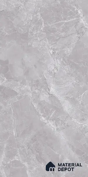 Marble Floor & Wall Tile TL 07138 Sumia Grey 4 ft x 2 ft Glossy Finish Vitrified Tile - 9 mm | 4 Random Design | Suitable For living Room, Bedroom, Bathroom