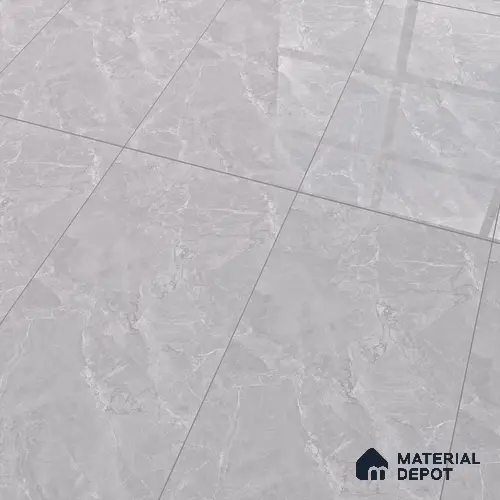 Marble Floor & Wall Tile TL 07138 Sumia Grey 4 ft x 2 ft Glossy Finish Vitrified Tile - 9 mm | 4 Random Design | Suitable For living Room, Bedroom, Bathroom | Image 5