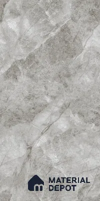 Marble Floor & Wall Tile TL 07127 Dinova Grey 4 ft x 2 ft Glossy Finish Vitrified Tile - 9 mm | 3 Random Design | Suitable For living Room, Bedroom, Bathroom (Sample)