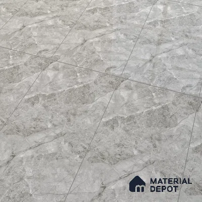 Marble Floor & Wall Tile TL 07127 Dinova Grey 4 ft x 2 ft Glossy Finish Vitrified Tile - 9 mm | 3 Random Design | Suitable For living Room, Bedroom, Bathroom (Sample)