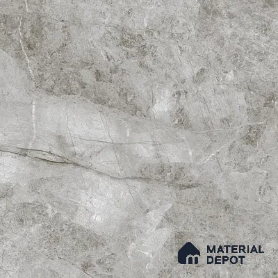 Marble Floor & Wall Tile TL 07127 Dinova Grey 4 ft x 2 ft Glossy Finish Vitrified Tile - 9 mm | 3 Random Design | Suitable For living Room, Bedroom, Bathroom (Sample)