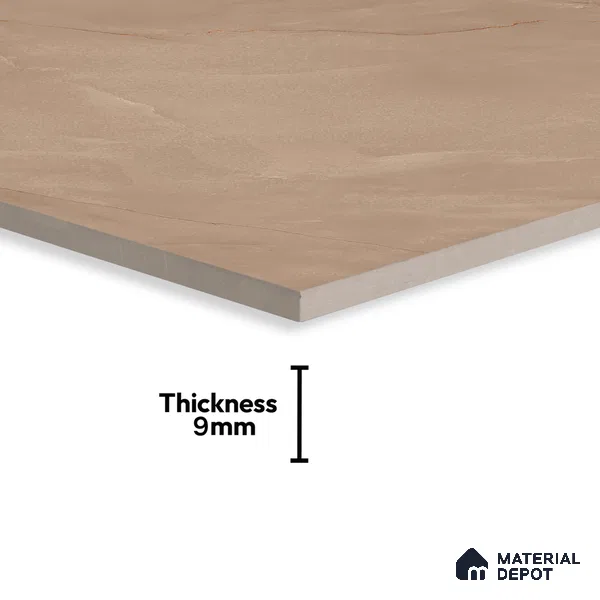 Marble Floor & Wall Tile TL 07096 B Froges Brown 4 ft x 2 ft Matte Finish Vitrified Tile - 9 mm | 3 Random Design | Suitable For living Room, Bedroom, Bathroom (Sample)