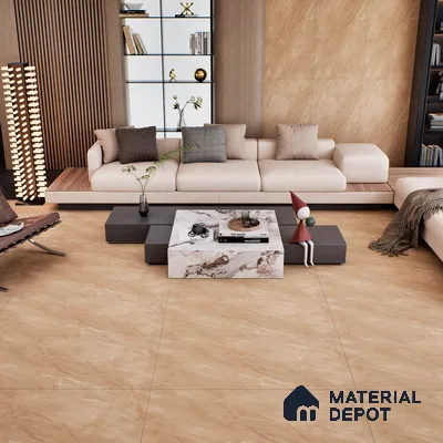 Marble Floor & Wall Tile TL 07096 B Froges Brown 4 ft x 2 ft Matte Finish Vitrified Tile - 9 mm | 3 Random Design | Suitable For living Room, Bedroom, Bathroom (Sample)