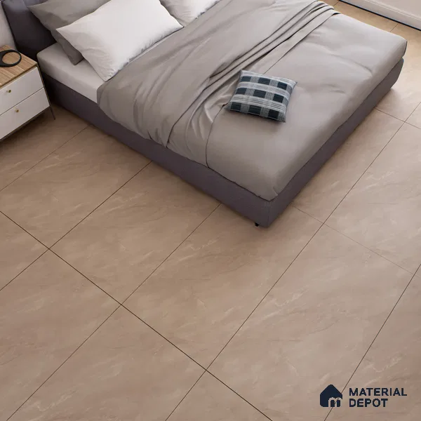 Marble Floor & Wall Tile TL 07096 B Froges Brown 4 ft x 2 ft Matte Finish Vitrified Tile - 9 mm | 3 Random Design | Suitable For living Room, Bedroom, Bathroom (Sample)