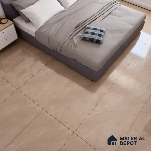 Marble Floor & Wall Tile TL 07096 Froges Brown 4 ft x 2 ft Glossy Finish Vitrified Tile - 9 mm | 3 Random Design | Suitable For living Room, Bedroom, Bathroom | Random Designs