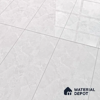 Marble Floor & Wall Tile TL 07137 Sumia Bianco 4 ft x 2 ft Glossy Finish Vitrified Tile - 9 mm | 4 Random Design | Suitable For living Room, Bedroom, Bathroom | Random Designs