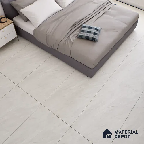 Marble Floor & Wall Tile TL 07095 B Froges Bianco 4 ft x 2 ft Matte Finish Vitrified Tile - 9 mm | 3 Random Design | Suitable For living Room, Bedroom, Bathroom | Random Designs