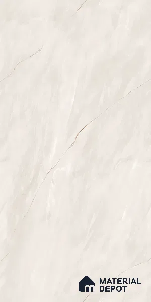 Marble Floor & Wall Tile TL 07095 Froges Bianco 4 ft x 2 ft Glossy Finish Vitrified Tile - 9 mm | 3 Random Design | Suitable For living Room, Bedroom, Bathroom | Random Designs
