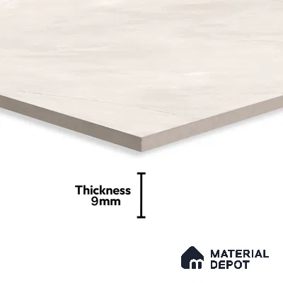 Marble Floor & Wall Tile TL 07095 Froges Bianco 4 ft x 2 ft Glossy Finish Vitrified Tile - 9 mm | 3 Random Design | Suitable For living Room, Bedroom, Bathroom | Random Designs