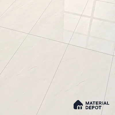 Marble Floor & Wall Tile TL 07095 Froges Bianco 4 ft x 2 ft Glossy Finish Vitrified Tile - 9 mm | 3 Random Design | Suitable For living Room, Bedroom, Bathroom | Random Designs