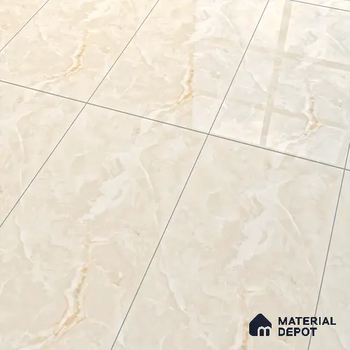 Marble Floor & Wall Tile TL 07131 Ozone Ivory 4 ft x 2 ft Glossy Finish Vitrified Tile - 9 mm | 3 Random Design | Suitable For living Room, Bedroom, Bathroom | Image 5