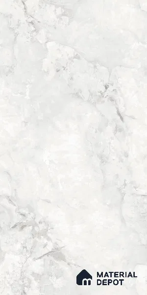 Marble Floor & Wall Tile TL 07126 Aang White 4 ft x 2 ft Glossy Finish Vitrified Tile - 9 mm | 3 Random Design | Suitable For living Room, Bedroom, Bathroom | Random Designs