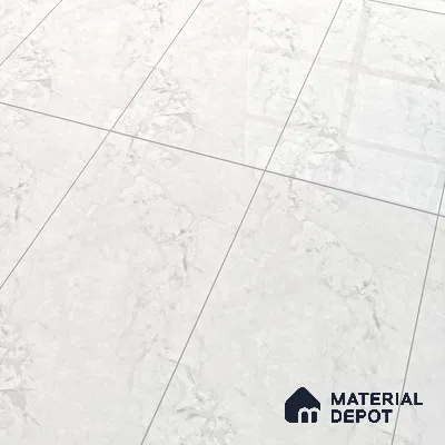 Marble Floor & Wall Tile TL 07126 Aang White 4 ft x 2 ft Glossy Finish Vitrified Tile - 9 mm | 3 Random Design | Suitable For living Room, Bedroom, Bathroom | Random Designs