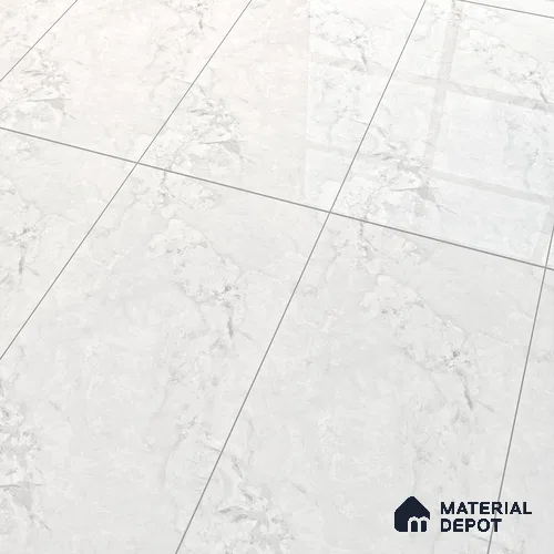 Marble Floor & Wall Tile TL 07126 Aang White 4 ft x 2 ft Glossy Finish Vitrified Tile - 9 mm | 3 Random Design | Suitable For living Room, Bedroom, Bathroom | Random Designs