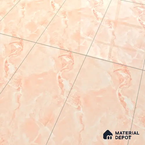 Marble Floor & Wall Tile TL 07132 Ozone Roses 4 ft x 2 ft Glossy Finish Vitrified Tile - 9 mm | 3 Random Design | Suitable For living Room, Bedroom, Bathroom