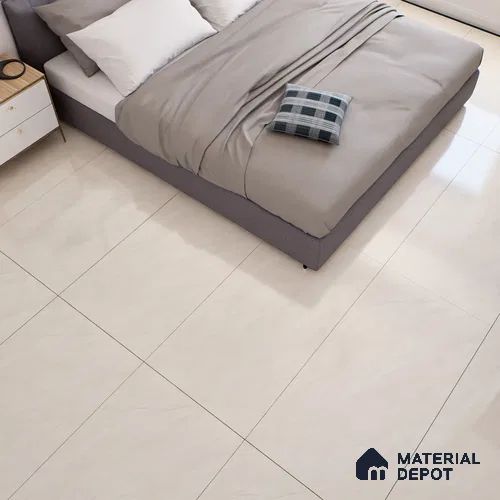 Marble Floor & Wall Tile TL 07097 Froges Crema 4 ft x 2 ft Glossy Finish Vitrified Tile - 9 mm | 3 Random Design | Suitable For living Room, Bedroom, Bathroom | Random Designs