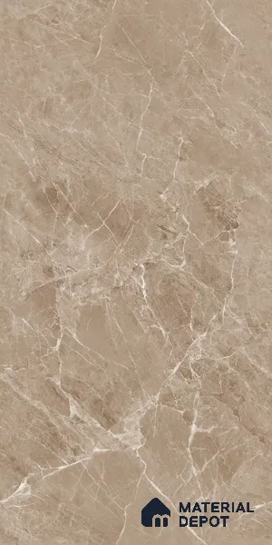 Marble Floor & Wall Tile TL 07134 Evora Natural 4 ft x 2 ft Glossy Finish Vitrified Tile - 9 mm | 3 Random Design | Suitable For living Room, Bedroom, Bathroom (Sample)