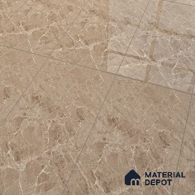 Marble Floor & Wall Tile TL 07134 Evora Natural 4 ft x 2 ft Glossy Finish Vitrified Tile - 9 mm | 3 Random Design | Suitable For living Room, Bedroom, Bathroom (Sample)