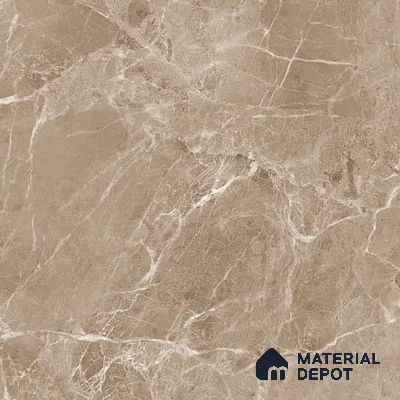 Marble Floor & Wall Tile TL 07134 Evora Natural 4 ft x 2 ft Glossy Finish Vitrified Tile - 9 mm | 3 Random Design | Suitable For living Room, Bedroom, Bathroom (Sample)