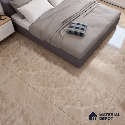 Marble Floor & Wall Tile TL 07134 Evora Natural 4 ft x 2 ft Glossy Finish Vitrified Tile - 9 mm | 3 Random Design | Suitable For living Room, Bedroom, Bathroom | Random Designs