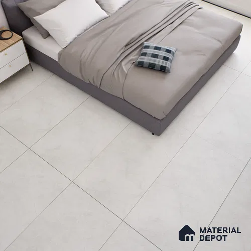 Marble Floor & Wall Tile TL 07094 B Pulpis Bianco 4 ft x 2 ft Matte Finish Vitrified Tile - 9 mm | 4 Random Design | Suitable For living Room, Bedroom, Bathroom | Random Designs