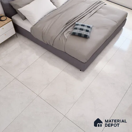 Marble Floor & Wall Tile TL 07094 Pulpis Bianco 4 ft x 2 ft Glossy Finish Vitrified Tile - 9 mm | 4 Random Design | Suitable For living Room, Bedroom, Bathroom | Random Designs
