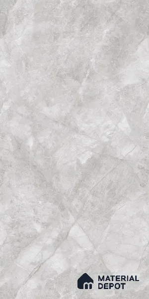 Marble Floor & Wall Tile TL 07128 Dinova Silver 4 ft x 2 ft Glossy Finish Vitrified Tile - 9 mm | 3 Random Design | Suitable For living Room, Bedroom, Bathroom | Random Designs