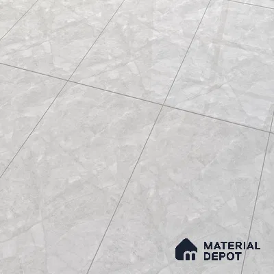 Marble Floor & Wall Tile TL 07128 Dinova Silver 4 ft x 2 ft Glossy Finish Vitrified Tile - 9 mm | 3 Random Design | Suitable For living Room, Bedroom, Bathroom | Random Designs