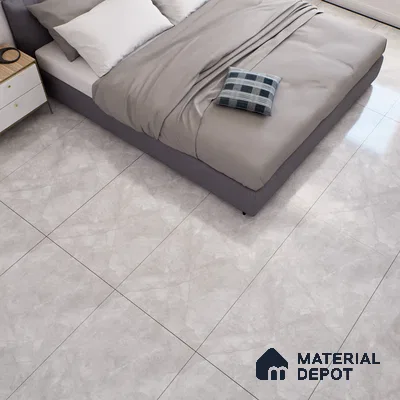 Marble Floor & Wall Tile TL 07128 Dinova Silver 4 ft x 2 ft Glossy Finish Vitrified Tile - 9 mm | 3 Random Design | Suitable For living Room, Bedroom, Bathroom | Random Designs