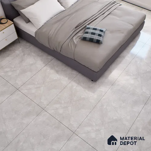 Marble Floor & Wall Tile TL 07128 Dinova Silver 4 ft x 2 ft Glossy Finish Vitrified Tile - 9 mm | 3 Random Design | Suitable For living Room, Bedroom, Bathroom | Random Designs