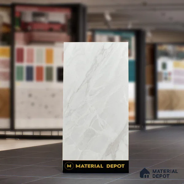 Marble Floor & Wall Tile TL 07121 Sparta Pista 4 ft x 2 ft Matte Finish Vitrified Tile - 9 mm | 4 Random Design | Suitable For living Room, Bedroom, Bathroom (Sample)